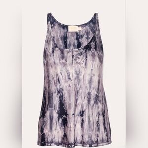 Nation LTD Veronica Bias Tank Tie Dye Hammered Satin Size L